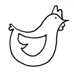 coloriage poule