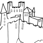 coloriage chateau fort